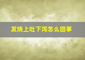 发烧上吐下泻怎么回事