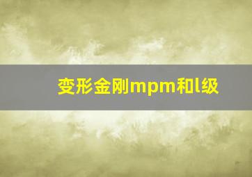 变形金刚mpm和l级