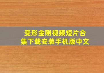 变形金刚视频短片合集下载安装手机版中文