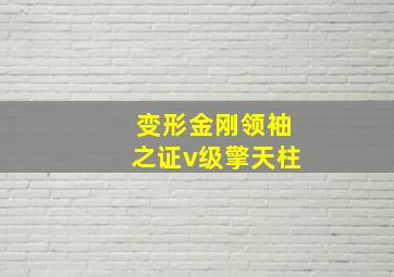 变形金刚领袖之证v级擎天柱