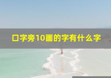 口字旁10画的字有什么字