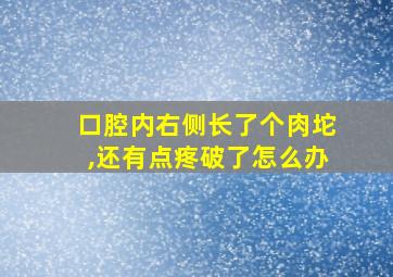 口腔内右侧长了个肉坨,还有点疼破了怎么办