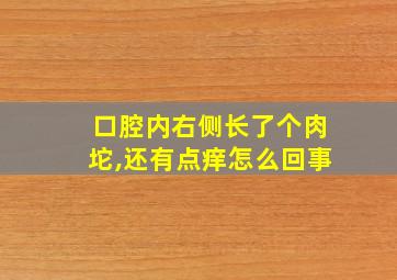 口腔内右侧长了个肉坨,还有点痒怎么回事