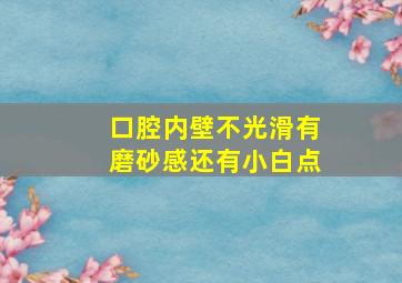 口腔内壁不光滑有磨砂感还有小白点