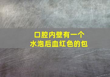 口腔内壁有一个水泡后血红色的包