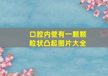 口腔内壁有一颗颗粒状凸起图片大全