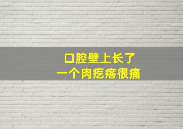 口腔壁上长了一个肉疙瘩很痛