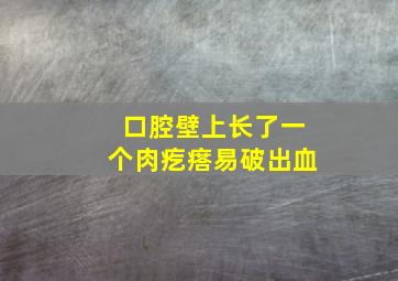 口腔壁上长了一个肉疙瘩易破出血