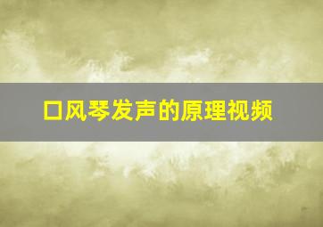 口风琴发声的原理视频