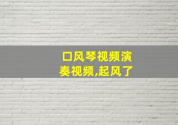 口风琴视频演奏视频,起风了