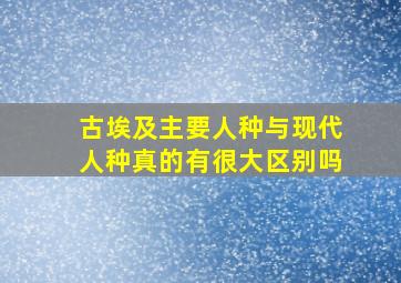 古埃及主要人种与现代人种真的有很大区别吗