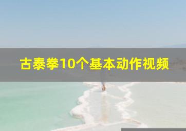 古泰拳10个基本动作视频