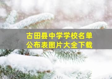 古田县中学学校名单公布表图片大全下载