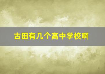 古田有几个高中学校啊