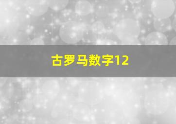 古罗马数字12