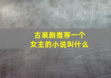 古装剧推荐一个女主的小说叫什么