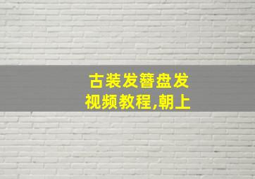 古装发簪盘发视频教程,朝上