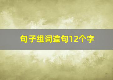 句子组词造句12个字