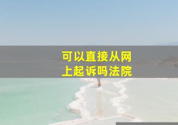 可以直接从网上起诉吗法院