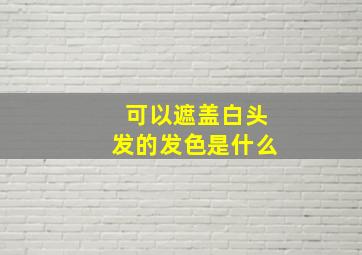 可以遮盖白头发的发色是什么