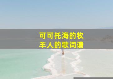 可可托海的牧羊人的歌词谱