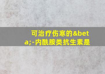 可治疗伤寒的β-内酰胺类抗生素是