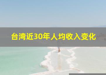 台湾近30年人均收入变化