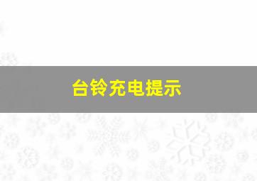 台铃充电提示