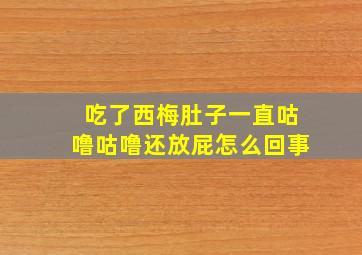 吃了西梅肚子一直咕噜咕噜还放屁怎么回事