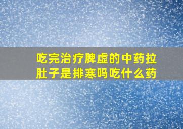 吃完治疗脾虚的中药拉肚子是排寒吗吃什么药