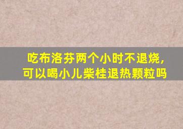 吃布洛芬两个小时不退烧,可以喝小儿柴桂退热颗粒吗