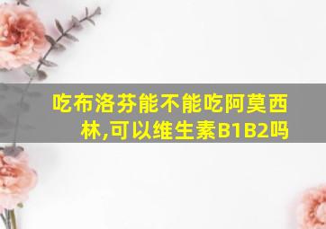 吃布洛芬能不能吃阿莫西林,可以维生素B1B2吗