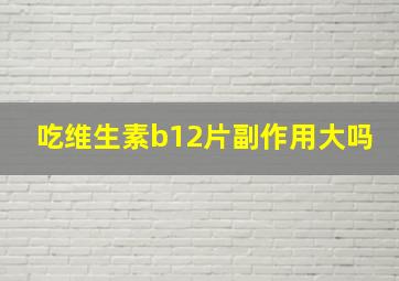 吃维生素b12片副作用大吗