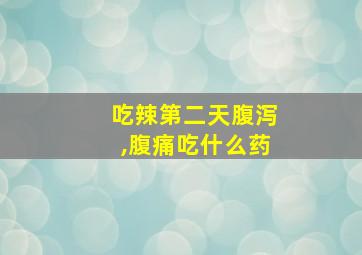 吃辣第二天腹泻,腹痛吃什么药