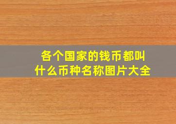 各个国家的钱币都叫什么币种名称图片大全