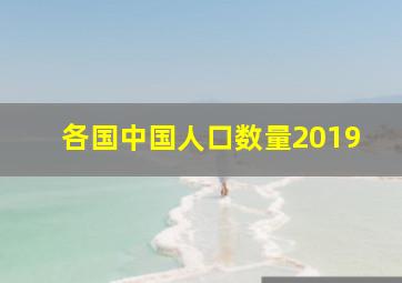 各国中国人口数量2019