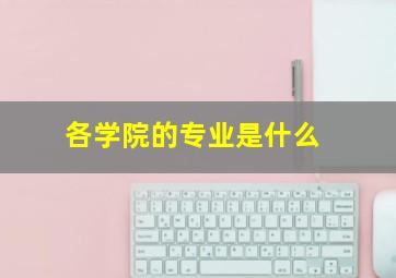 各学院的专业是什么