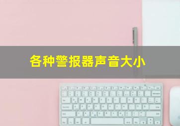 各种警报器声音大小