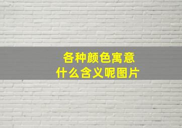 各种颜色寓意什么含义呢图片