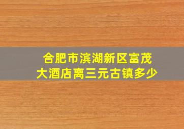 合肥市滨湖新区富茂大酒店离三元古镇多少