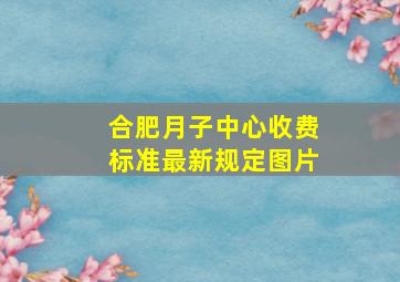 合肥月子中心收费标准最新规定图片