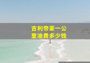 吉利帝豪一公里油费多少钱