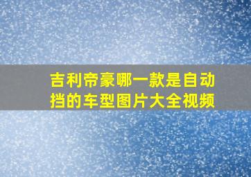 吉利帝豪哪一款是自动挡的车型图片大全视频