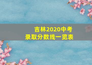 吉林2020中考录取分数线一览表