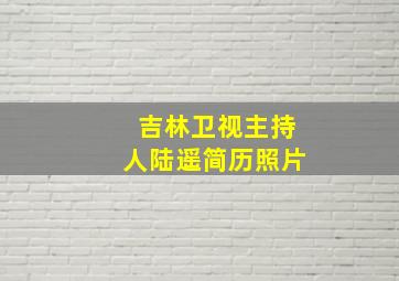 吉林卫视主持人陆遥简历照片