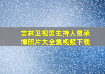 吉林卫视男主持人贾承博照片大全集视频下载