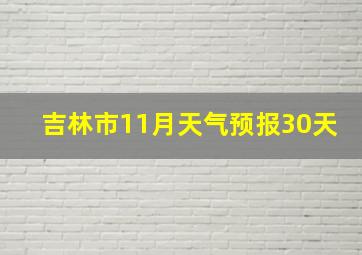 吉林市11月天气预报30天