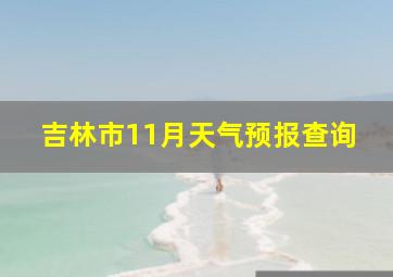 吉林市11月天气预报查询