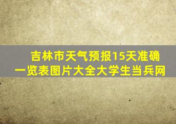 吉林市天气预报15天准确一览表图片大全大学生当兵网