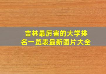 吉林最厉害的大学排名一览表最新图片大全